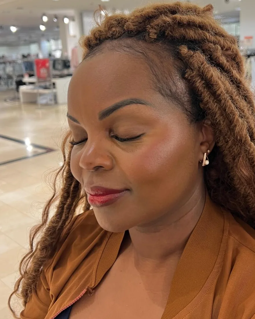 Soft glam makeup application by Mariah Elise Esthetics &mdash; natural skin finish with a glossy lip